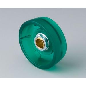 OKW STAR-KNOB 33x14, emerald, 6 mm shaft