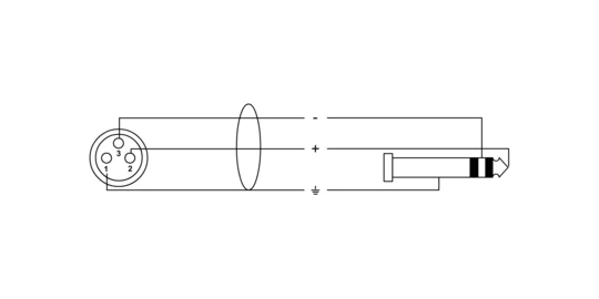 Cordial CIM FV SILVER LINE XLR-naaras/6,3 mm stereoplugi kaapeli