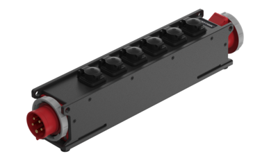 Contrik Power Strip XO CEE16A IN/OUT - 6x TRUE1 TOP OUT
