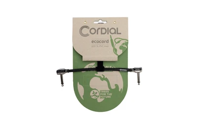 Cordial ECOCORD RR-PANCAKE pedaali/instrumenttikaapeli, litteät kulmaplugit