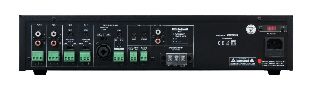 Fonestar PA single zone amplifier 120W