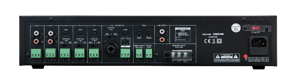 Fonestar PA single zone amplifier 240W