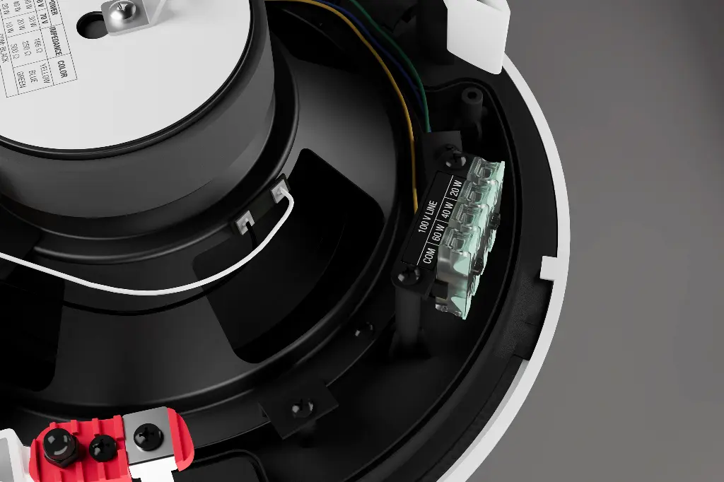 Fonestar 8" ceiling subwoofer with 100 V line transformer