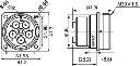 Canare MCF-V5C3 5-napainen coax runko naarasliitin