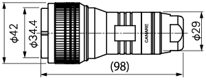 Canare MCM-V5C3 4K-DIN 5-napainen coax urosliitin