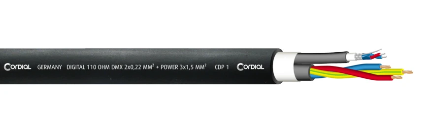 Cordial CPH DMX 1 PWR 1 DMX3 / powerCON® hybridikaapeli