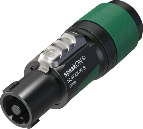 Neutrik NL4FXX-W-S 4 pole speakON cable connector