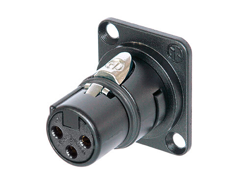 Neutrik NM3FD-B XLR-naarasrunkomoduuli