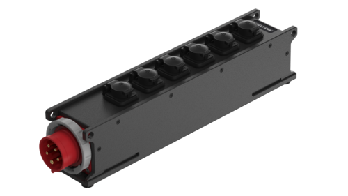 Contrik Power Strip XO CEE16A IN+6x TRUE1 TOP OUT