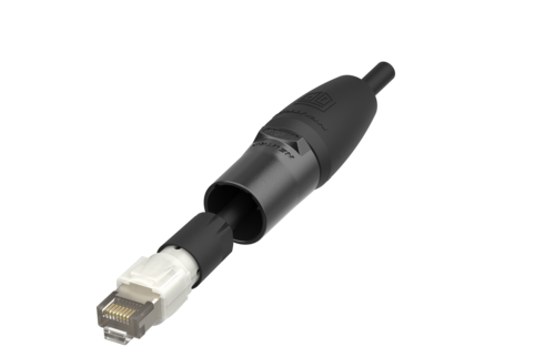 Neutrik NE8MXR-B-TOP etherCON/RJ45 kuori, esiasennus