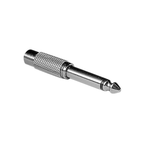 RCA-N / 6,3mm monoplugiadapteri, metallia