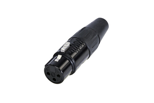 Rean RC3F-B 3-napainen XLR-johtonaaras