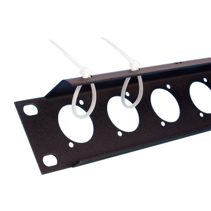 Räkkipaneeli 12 x XLR, 1U, lyhyt kaapelituki