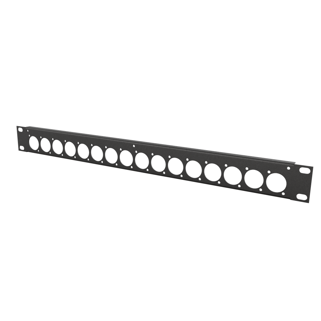 Räkkipaneeli 16 x XLR, 1U, kaapelitukioptio