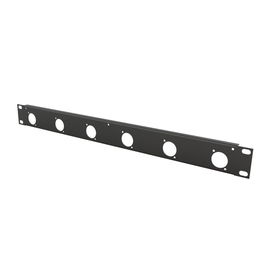 Räkkipaneeli 6 x XLR, 1U, kaapelitukioptio