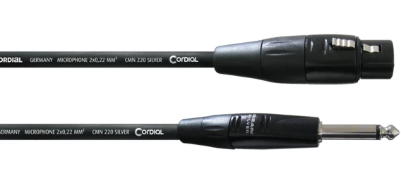 Cordial CIM FP SILVER LINE XLR-naaras/monoplugi kaapeli