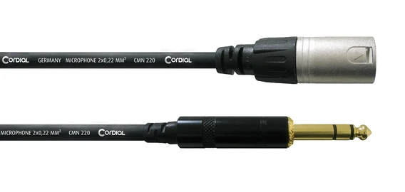 Cordial CFM MV XLR-uros/6,3 mm stereoplugi kaapeli