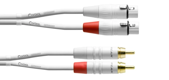 Cordial CFU FC-SNOW RCA / XLR-naaras stereokaapeli