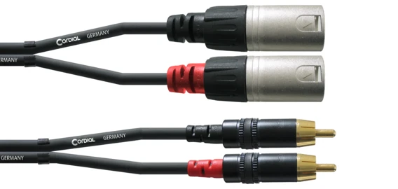 Cordial CFU MC RCA / XLR-uros stereokaapeli