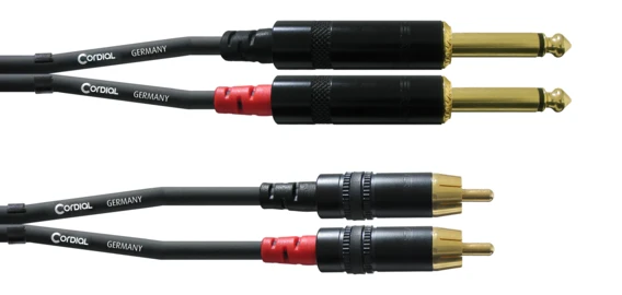 Cordial CFU PC RCA / 6,3 mm plugi stereokaapeli