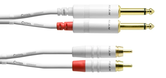 Cordial CFU PC-SNOW RCA / 6,3 mm plugi stereokaapeli