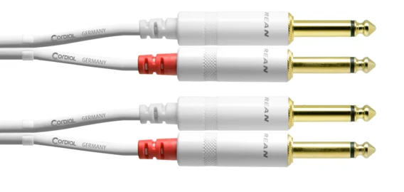 Cordial CFU PP-SNOW 6,3 mm plugi / 6,3 mm plugi stereokaapeli