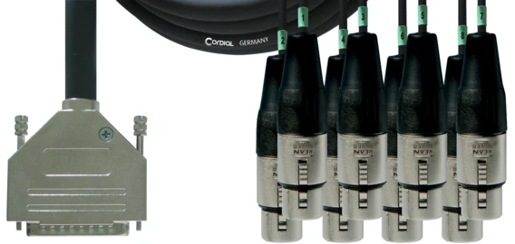 Cordial CFD DFT Tascam DSUB25 / XLR-naaras multicore kaapeli
