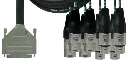 Cordial CFD DFMY Yamaha DSUB25 / 4x XLRf + 4x XLRm multicore kaapeli