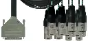 Cordial CFD DFMT Tascam DSUB25 / 4x XLRf + 4x XLRm multicore kaapeli