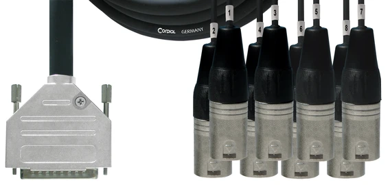 Cordial CCFD DMT Tascam DSUB25 / XLR-uros multicore kaapeli