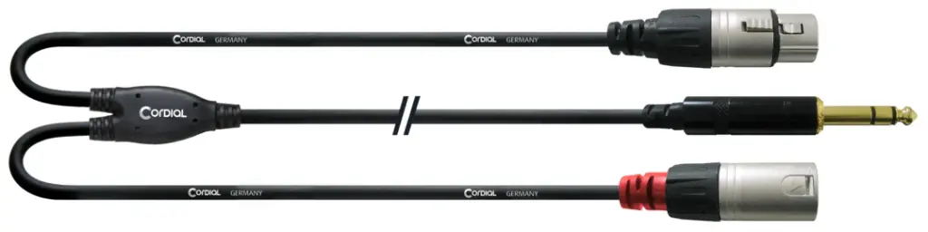 Cordial CFY VFM 6,3 mm stereoplugi/XLR uros/naaras inserttikaapeli