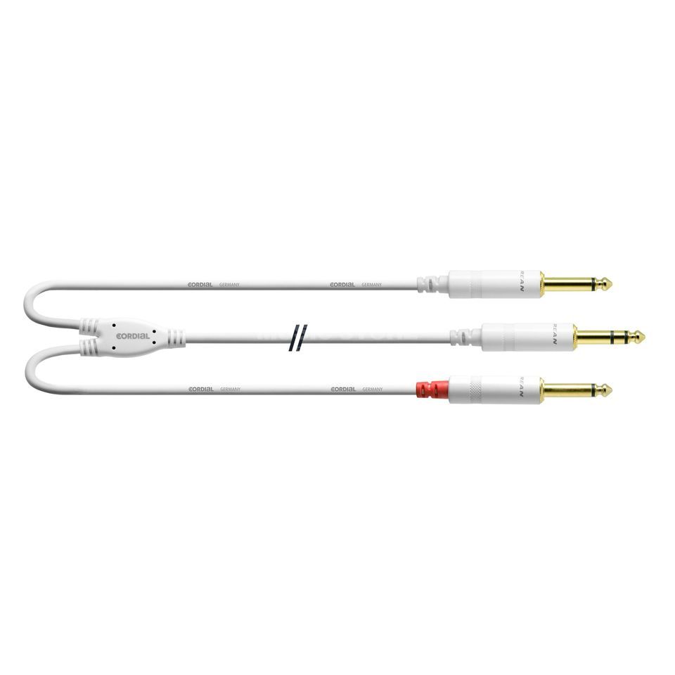 Cordial CFY VPP-SNOW 6,3 mm stereo/2 x 6,3 mm monoplugi Y-kaapeli