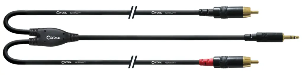 Cordial CFY WCC-LONG 3,5 mm stereoplugi/2 x RCA-uros Y-kaapeli