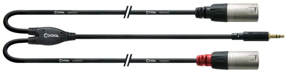 Cordial CFY WMM-LONG ministereoplugi/2 x XLR-uros Y-kaapeli