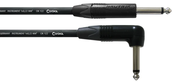 Cordial CPI PR PRO instrumenttikaapeli suora/kulmaplugi