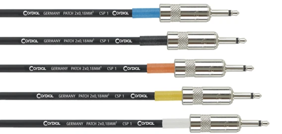 Cordial CPI ZZ patch-kaapeli 3,5 mm monoplugit
