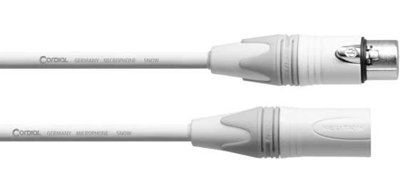 Cordial CXM FM-SNOW mikrofonikaapeli valkoinen