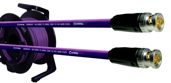 Cordial UHD-SDI BNC-kaapelikela, 75 m