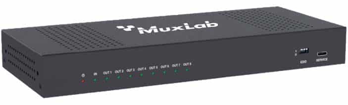 MuxLab 500512 HDMI 2.1 48Gbps 1x8 jakaja
