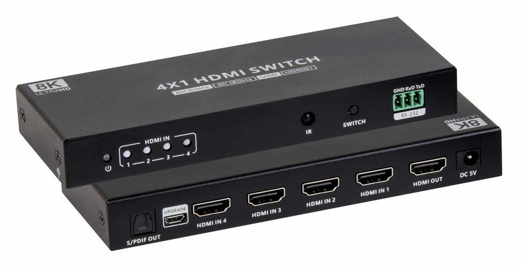 MuxLab 500513 HDMI 2.1 48Gbps 4x1 valitsin