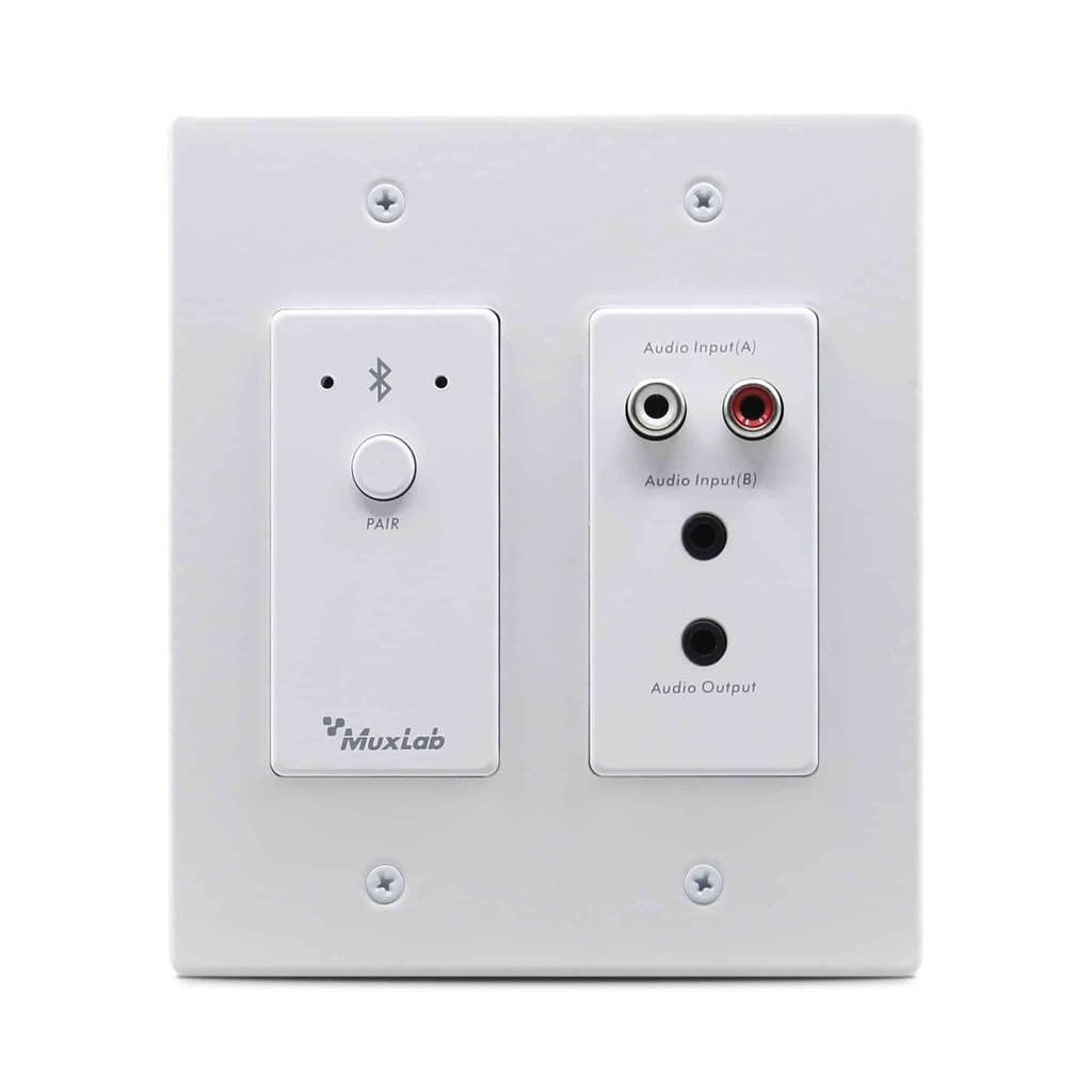 MuxLab 500555-WH Bluetooth and Analog Audio to Dante, White