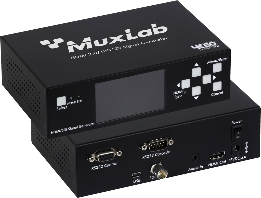MuxLab 500830-V2 HDMI 2.0/12G-SDI Signal Generator