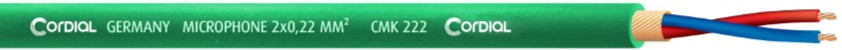 Cordial CMK 222 mikkikaapeli 2x0,22mm² vihreä, 100 m kela