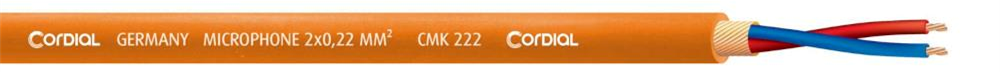 Cordial CMK 222 mikkikaapeli 2x0,22mm² oranssi, 100 m kela