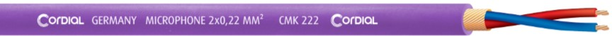 Cordial CMK 222 mikkikaapeli 2x0,22mm² violetti, 100 m kela