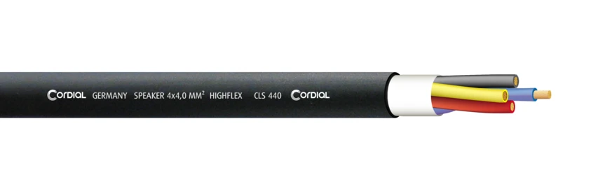 Cordial CLS 440 highflex kaiutinkaapeli 4x4,0mm², 100 m kela