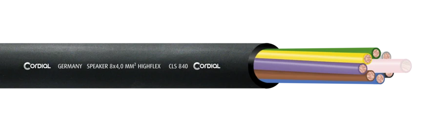 Cordial CLS 840 highflex kaiutinkaapeli 8x4,0mm², 200 m kela
