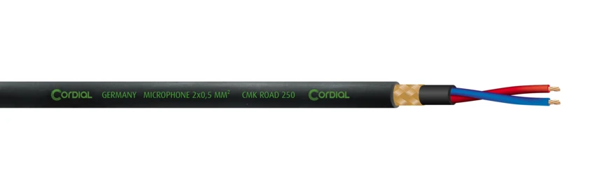 Cordial CMK ROAD 250 mikkikaapeli 2x0,50mm², 100 m kela