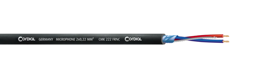 Cordial CMK 222 FRNC -mikrofonikaapeli, 500 m kela
