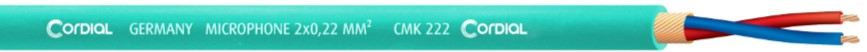 Cordial CMK 222 mikkikaapeli 2x0,22mm² minttu, 500 m kela